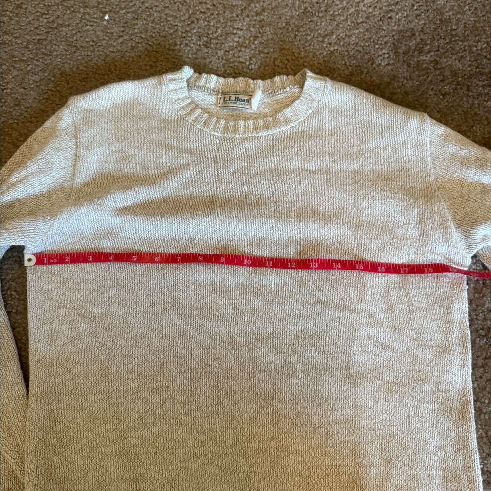 Vintage L.L. Bean Beige /cream Knit cotton sweater - unisex - Picture 5 of 8
